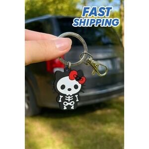 Sanrio Hello Kitty Keychain Cartoon Cat Key Ring Halloween Jewelry Gift NWT